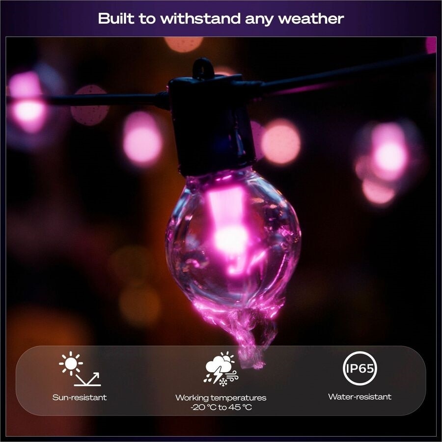 Philips Hue Festavia Globe Outdoor String Lights 22 ft 8