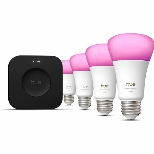 Philips Hue Color 4 pack 75W Bulb + Hue Pro Bridge 2