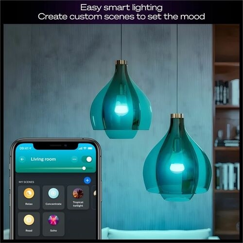 Philips Hue Color 4 pack 75W Bulb + Hue Pro Bridge 6