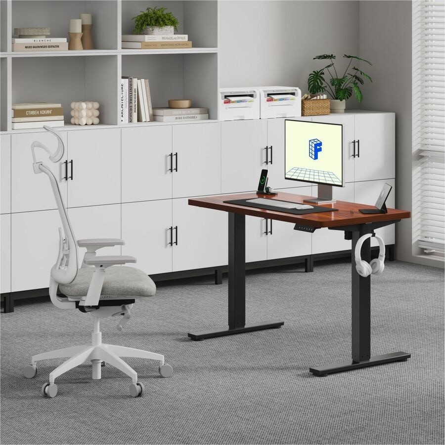 FlexiSpot Standing Desk E2 - Mahogany Top 3