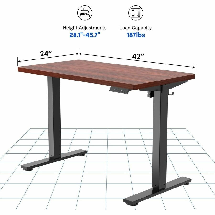 FlexiSpot Standing Desk E2 - Mahogany Top 7