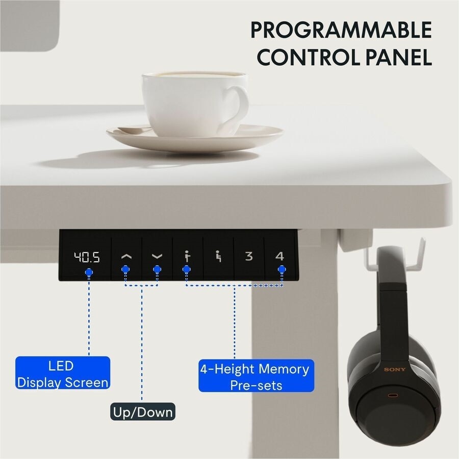 FlexiSpot Standing Desk E2 - White Top 6