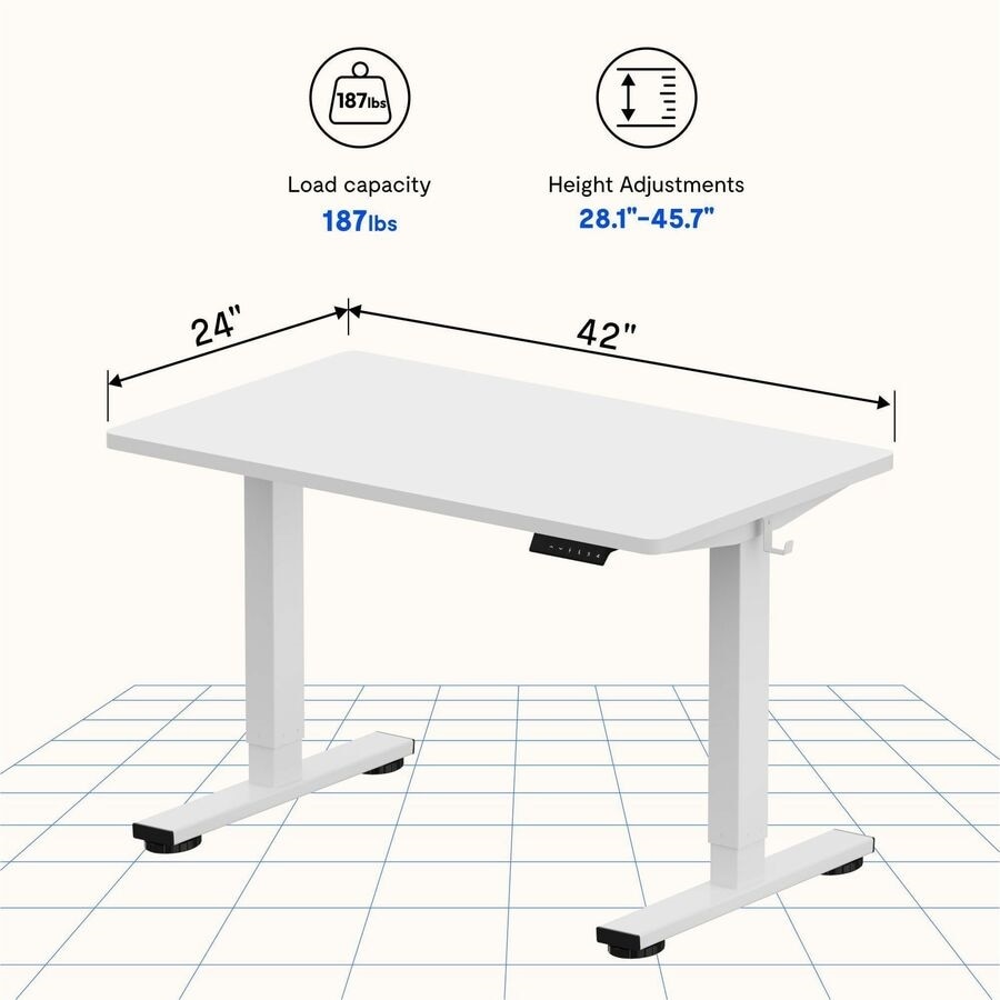 FlexiSpot Standing Desk E2 - White Top 7