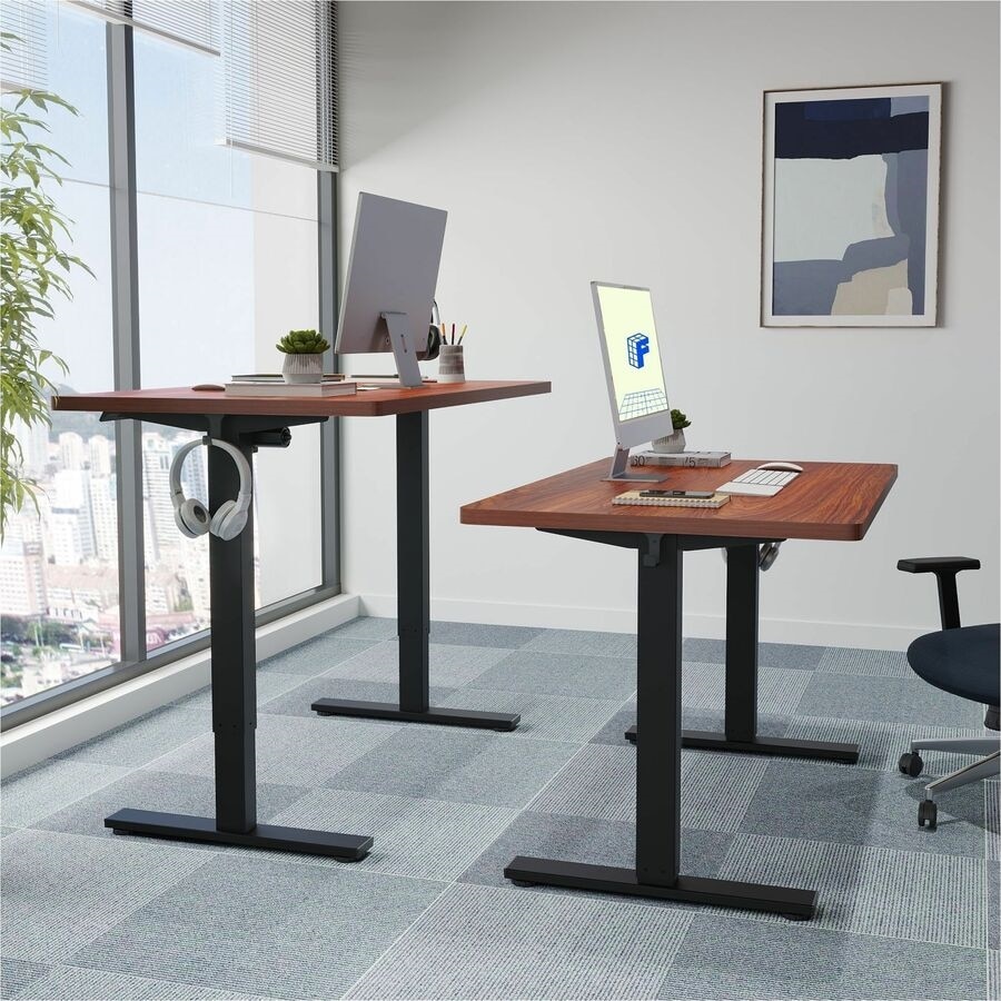 FlexiSpot Standing Desk E2 - Mahogany Top 7