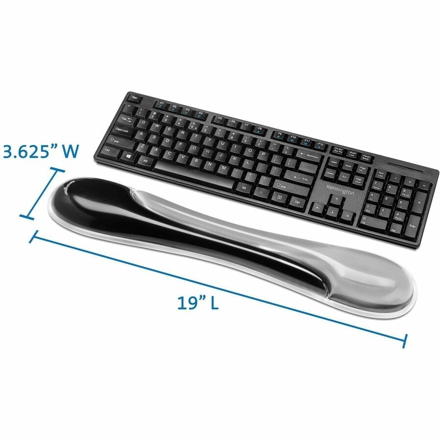 Kensington DuO Gel Wave Keyboard Wrist Rest - Black/Gray 2