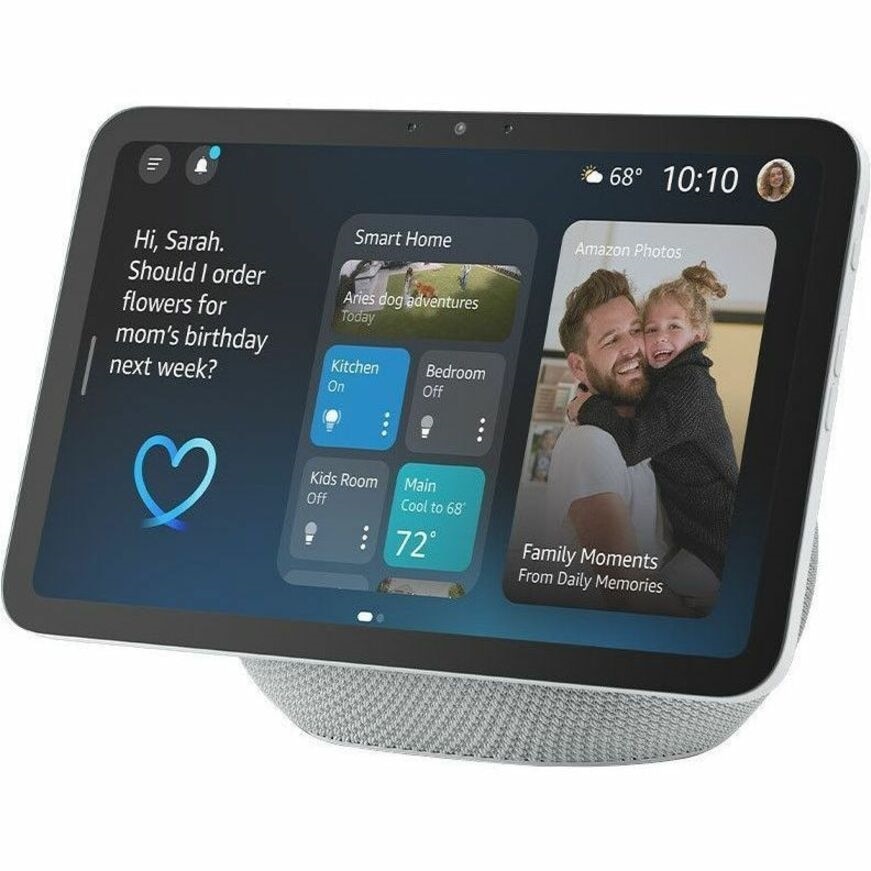 Amazon Echo Show 8 Smart Home Assistant - Alexa - IEEE 802.11a/b/g/n/ac - ZigBee, Sidewalk - Bluetooth - Glacier White 4