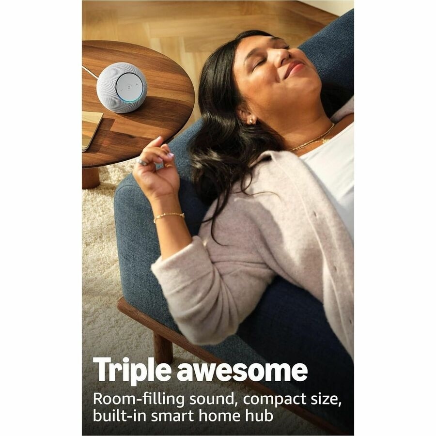 Amazon Echo Dot Max Bluetooth Smart Speaker - Alexa Supported - Glacier White 6