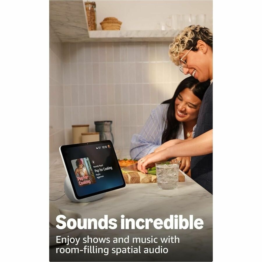 Amazon Echo Show 11 Smart Home Assistant - Alexa - IEEE 802.11a/b/g/n/ac - ZigBee, Sidewalk - Bluetooth - Glacier White 8