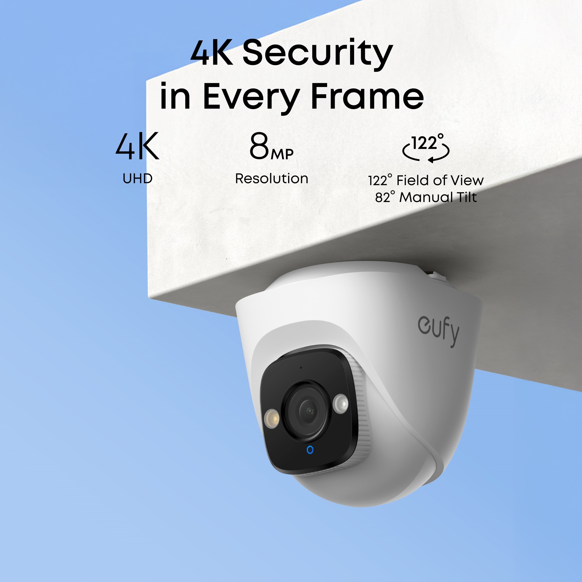 Eufy E41 8 Megapixel Indoor/Outdoor 4K Network Camera - Color - Turret 2