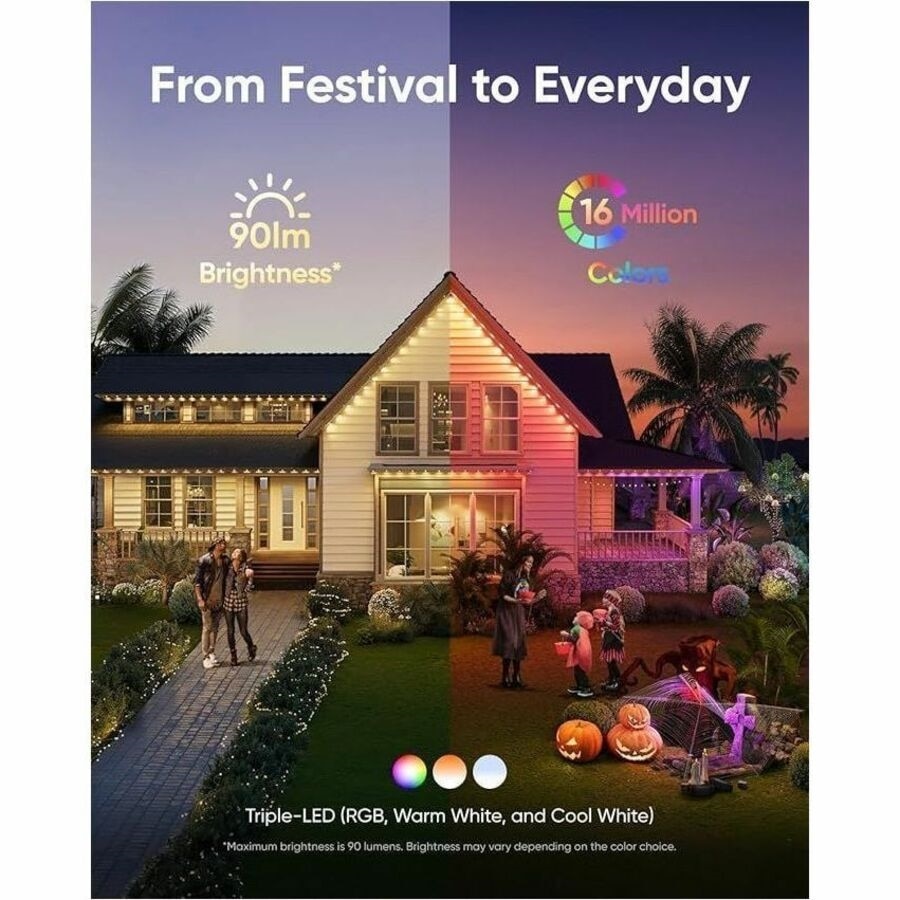 Eufy Permanent Outdoor Lights E22, 100ft 4