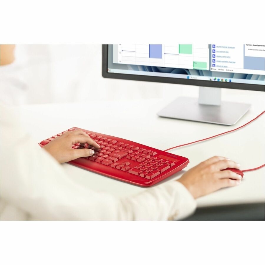 Kensington Pro Fit Wired Washable Keyboard - Red 4