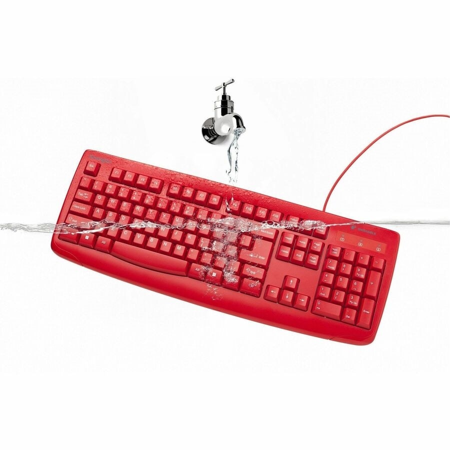 Kensington Pro Fit Wired Washable Keyboard - Red 5