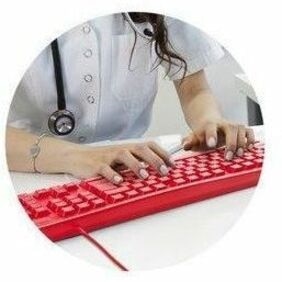 Kensington Pro Fit Wired Washable Keyboard - Red 6