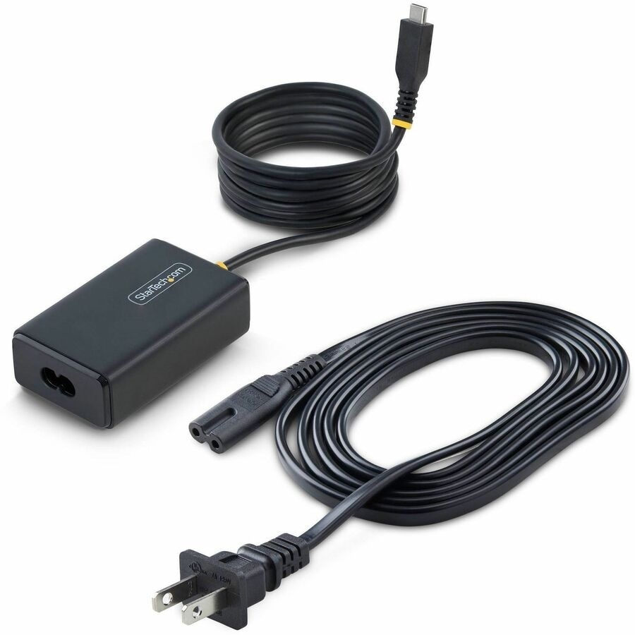 StarTech 65W USB-C Laptop Charger, 5ft (1.5m) Tethered USB-C Cable, Power Adapter Brick for Dell, XPS, HP ProBook, MacBook Pro 2