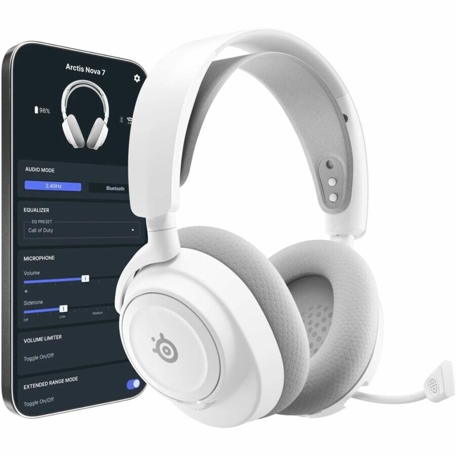Steel Series Arctis Nova 7X Gen 2 Wireless Gaming Headset -  White 10
