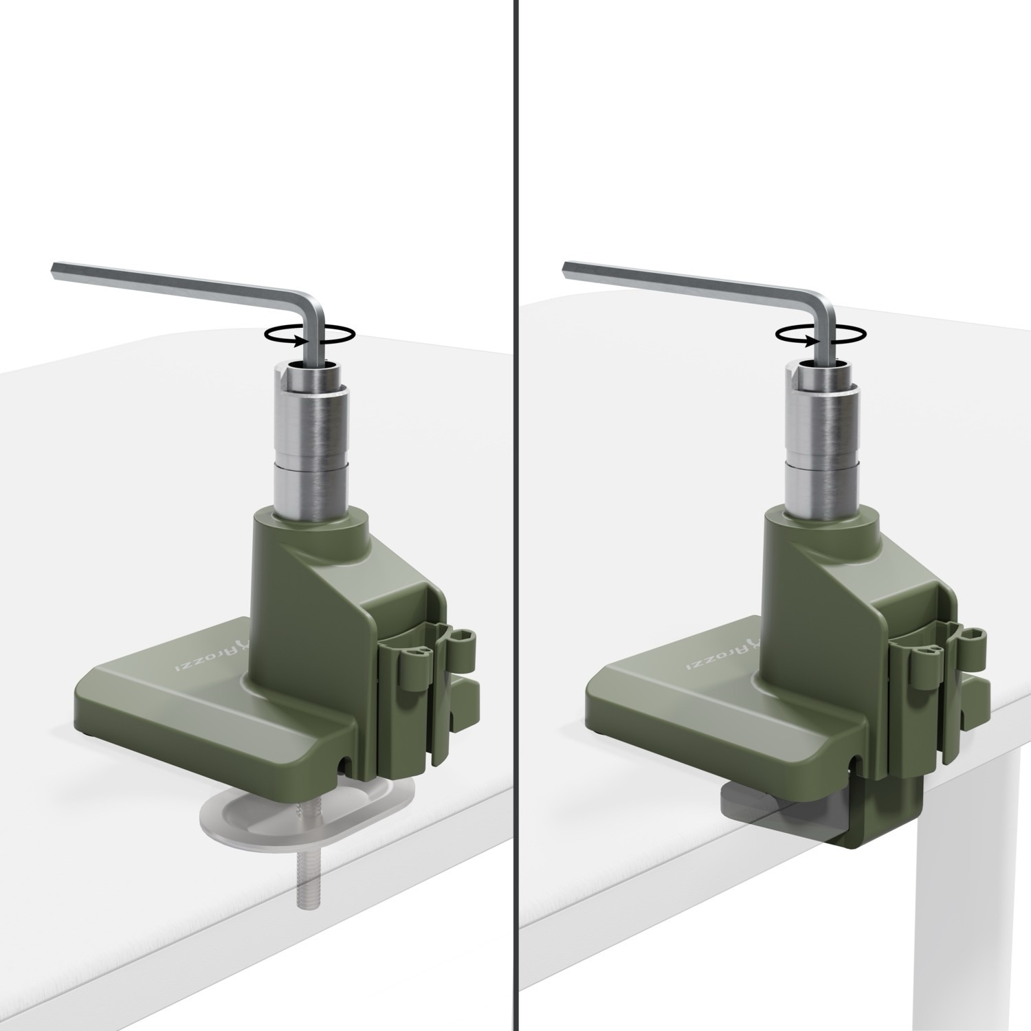 Arozzi Alzare Neo Single Gas Spring Monitor Arm - Forest Green 4