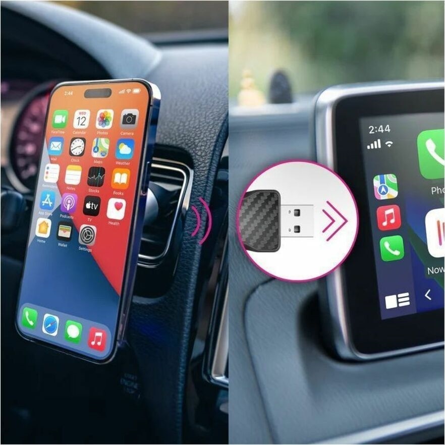 Combo Wireless Carplay Adapter for Apple Carplay and Android Auto 4