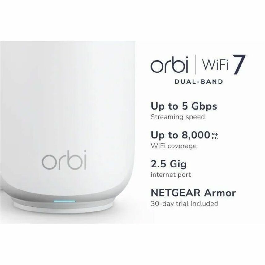 Netgear Orbi Wi-Fi 7 IEEE 802.11be Ethernet Wireless Router 2