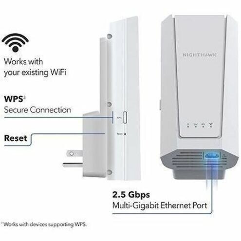 Netgear Nighthawk EXS27 Dual Band Wi-Fi 7 IEEE 802.11a/b/g/n/ac/ax/be/k 5 Gbit/s Wireless Range Extender 10