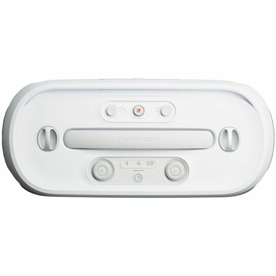 JBL Party Box On The Go 2 w/ AI enhanced microphone - White 9