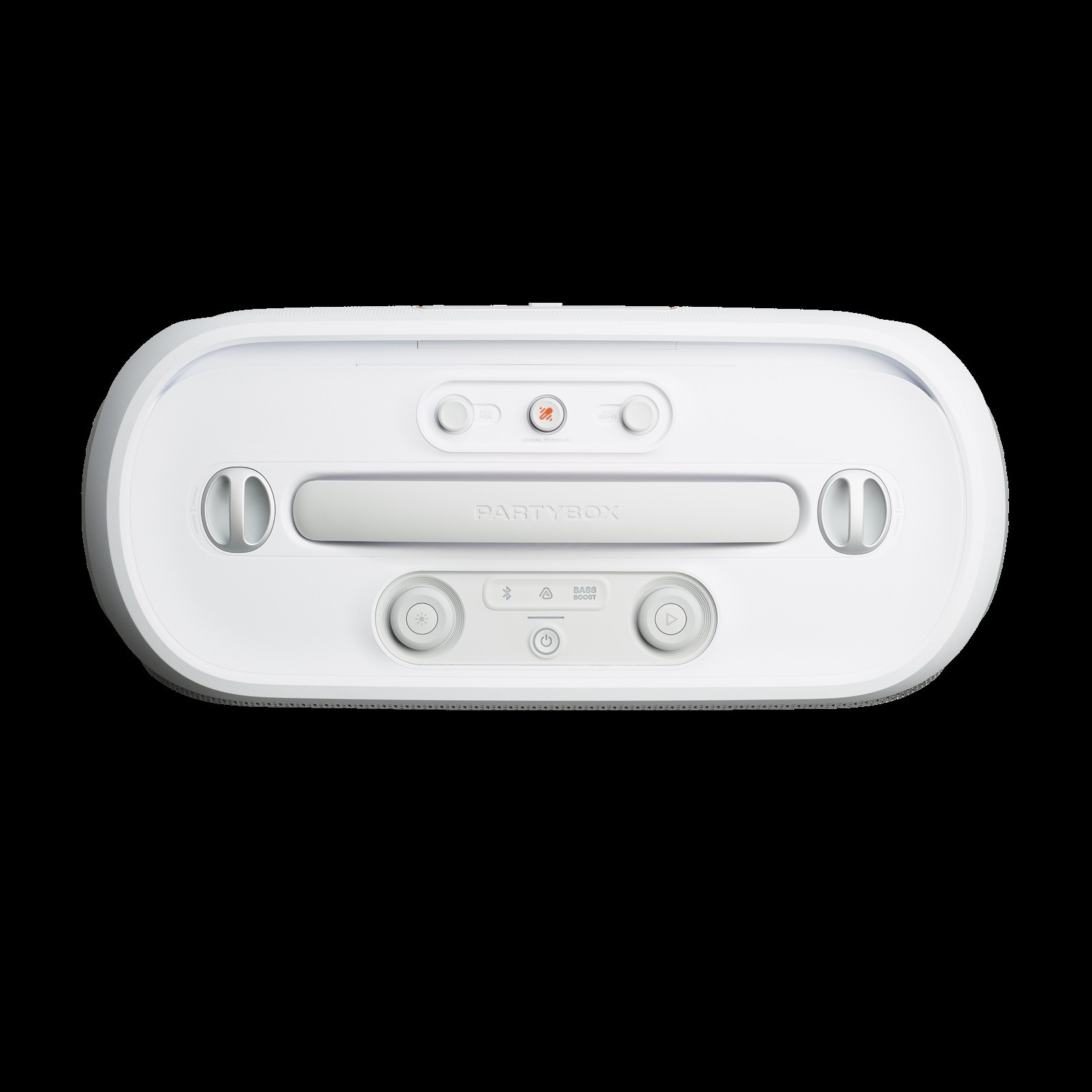 JBL Party Box On The Go 2 w/ AI enhanced microphone - White 9