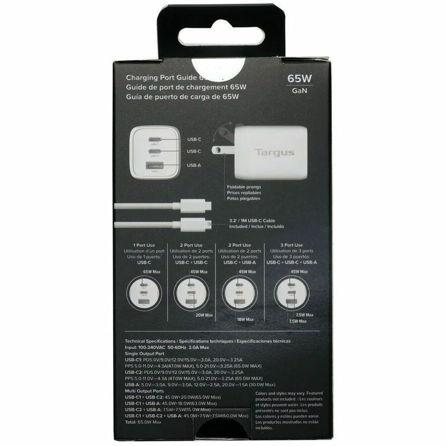 Targus 65W Multi-Port GaN Wall Charger 8