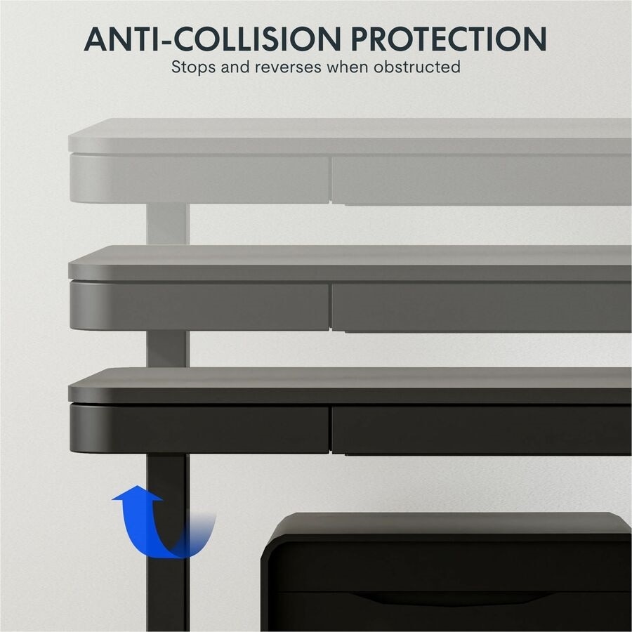 FlexiSpot EZ2 48" Wide Electric Adjustable Standing Desk with 2 Hooks and 1 Storage Box, Black 8