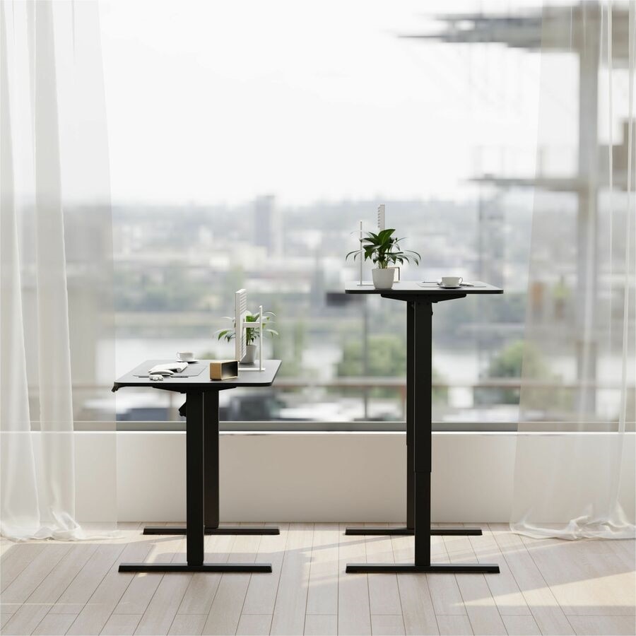 FlexiSpot EC2 48" Wide Electric Rectangular Adjustable Standing Desk, Black 5