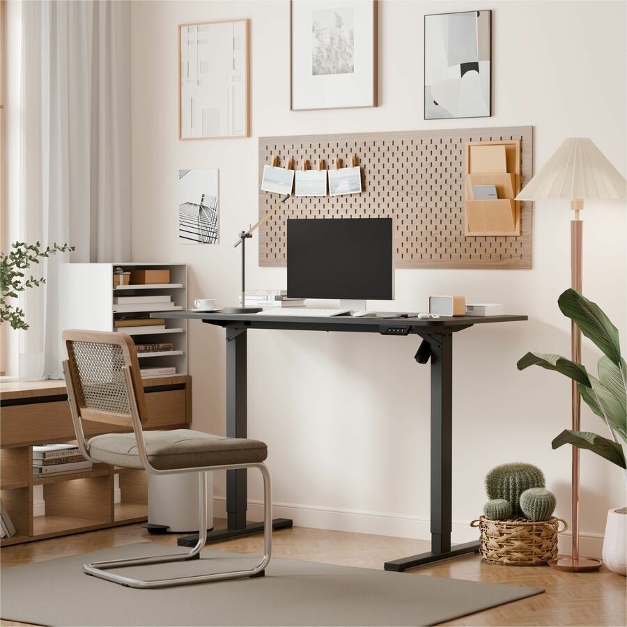 FlexiSpot EC2 48" Wide Electric Rectangular Adjustable Standing Desk, Black 9