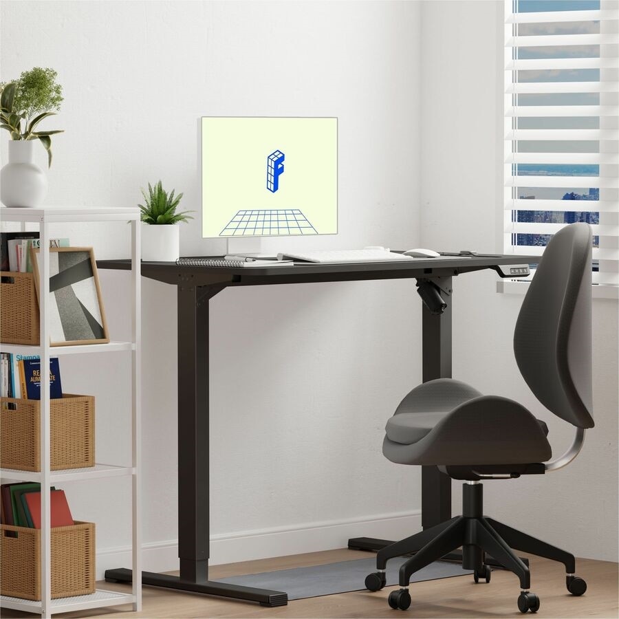 FlexiSpot EC2 40" Wide Electric Rectangular Adjustable Standing Desk, Black 3