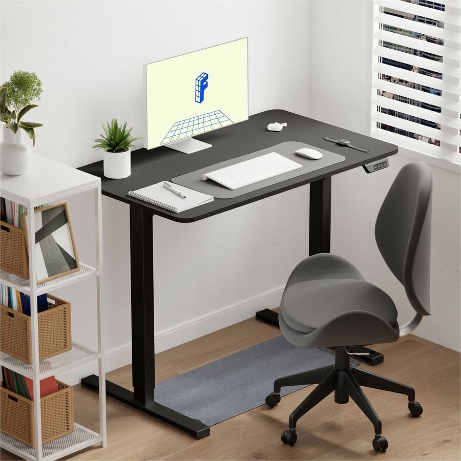 FlexiSpot EC2 40" Wide Electric Rectangular Adjustable Standing Desk, Black 9