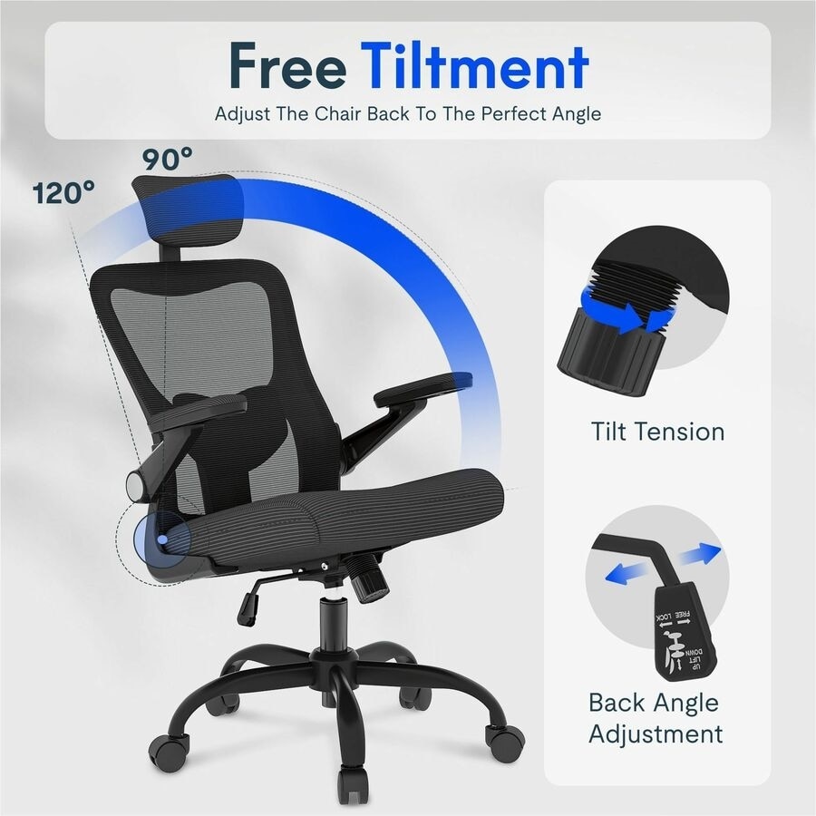 FlexiSpot OC1 Ergonomic Chair, Black 5