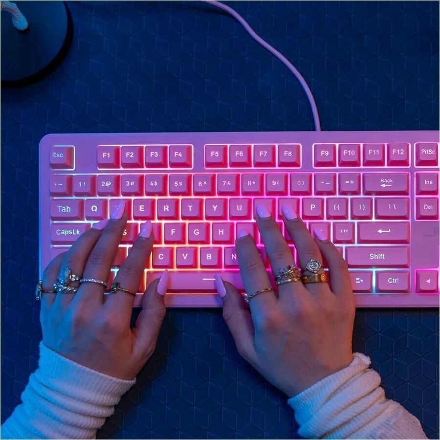 Jlab Nightfall Wired Gaming Keyboard - Pink 11