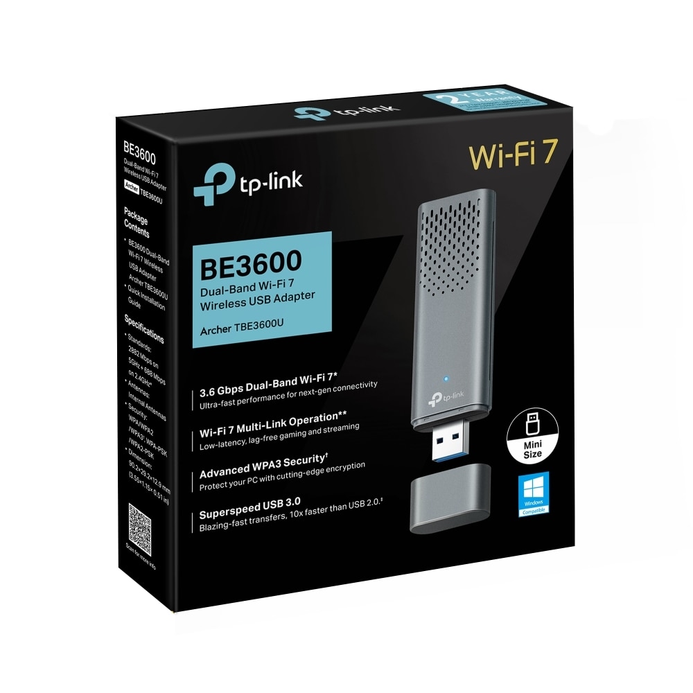 TP-LINK Archer BE3600 Dual Band Wi-Fi 7 Wireless USB Adapter 3