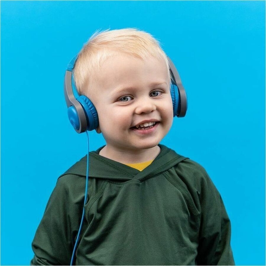 Jlab JBuddies Folding Wired Headphones Gen 2 - Blue/Gray 3