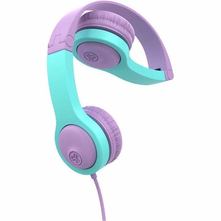 Jlab JBuddies Folding Wired Headphones Gen 2 - Pink/Teal 2