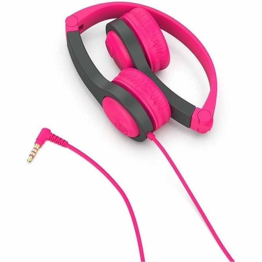 Jlab JBuddies Folding Wired Headphones Gen 2 - Pink/Gray 3