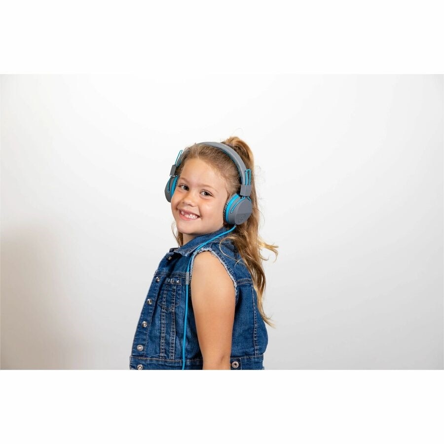 Jlab JBuddies Studio Wired Headphones - Gray/Blue 5