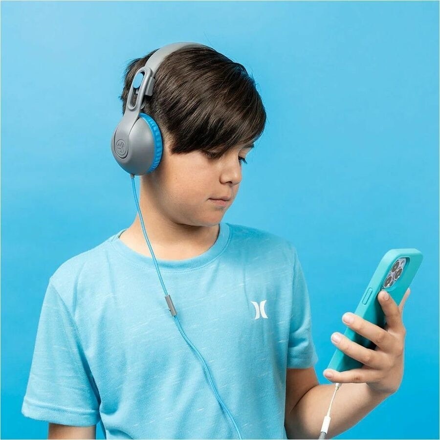Jlab JBuddies Studio 2 Wired Headphones - Blue/Gray 7