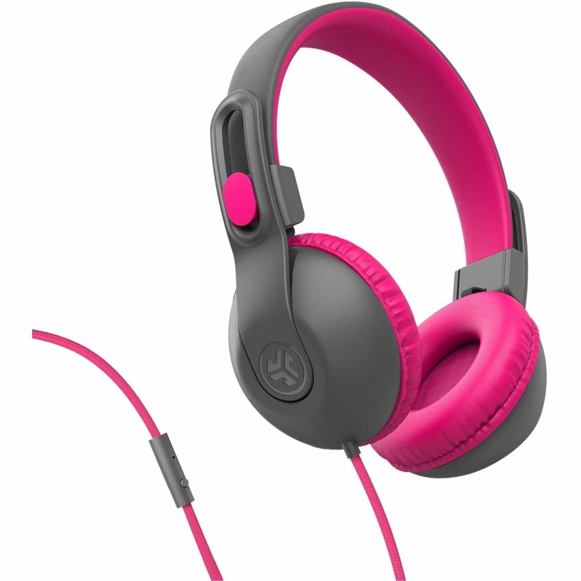 Jlab JBuddies Studio 2 Wired Headphones - Gray/Pink 3