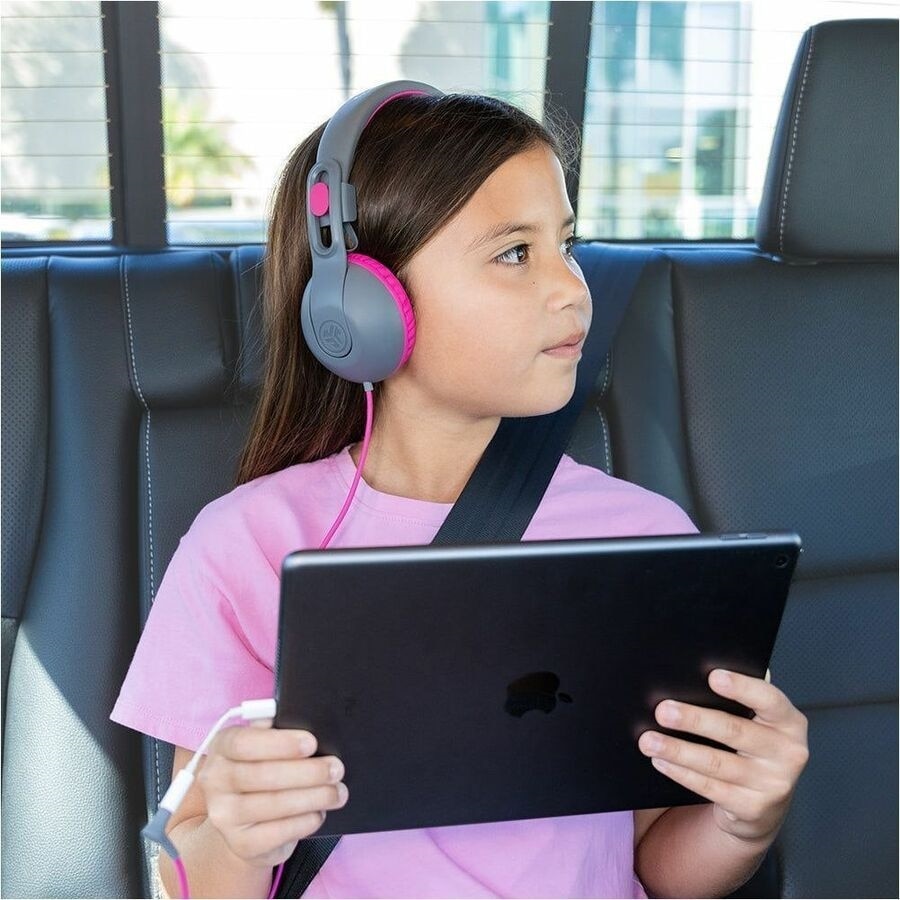 Jlab JBuddies Studio 2 Wired Headphones - Gray/Pink 5