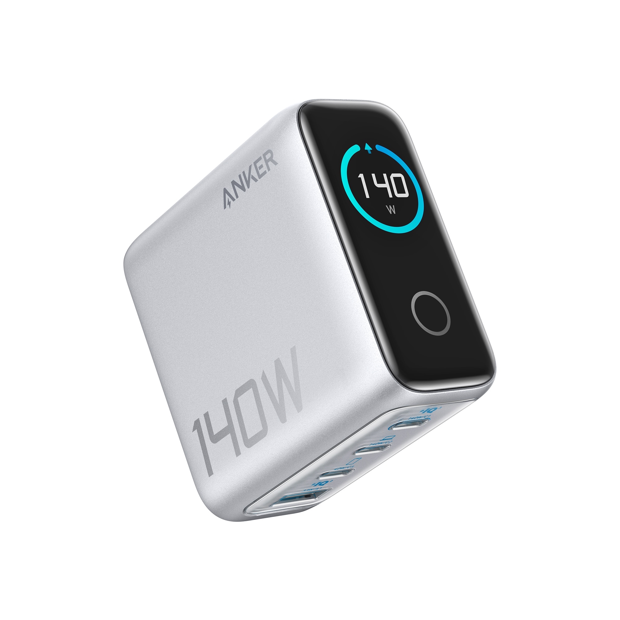 Anker Charger (140W, 4-Port, PD 3.1) with USB-C Cable - Silver 4