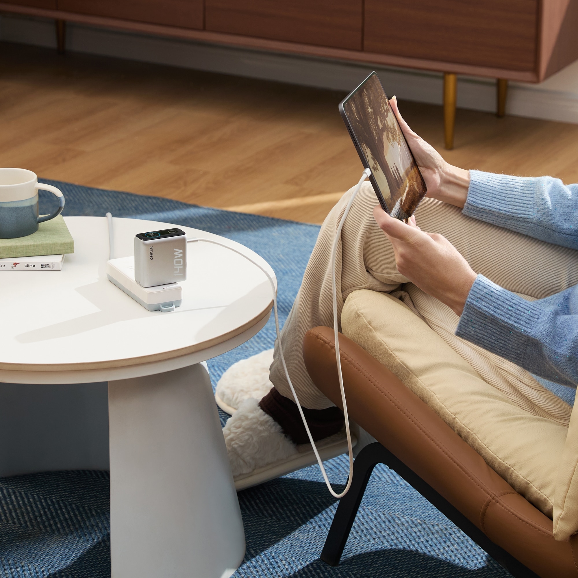 Anker Charger (140W, 4-Port, PD 3.1) with USB-C Cable - Silver 8