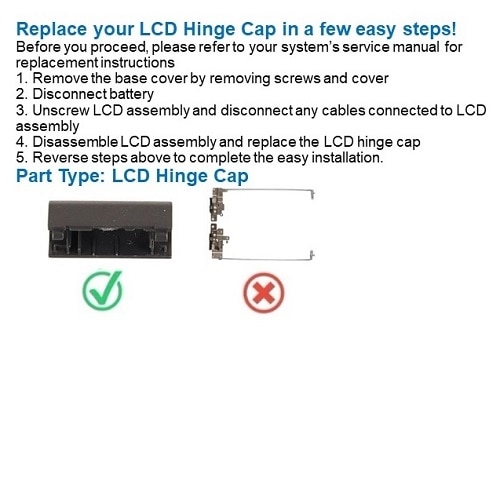 Dell Left Hinge Black Cap for LCD 2