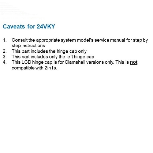 Dell Left Hinge Black Cap for LCD 3