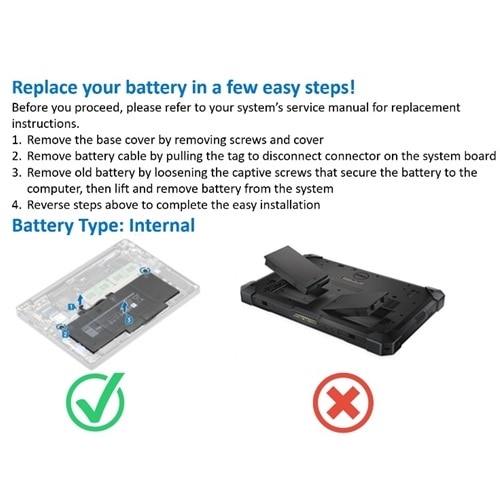 适用于部分笔记本电脑的戴尔 3 芯 42瓦时 锂离子更换电池 3