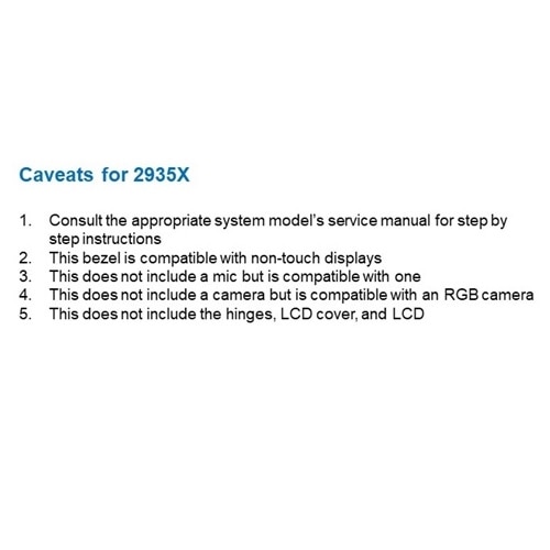 Dell Non-Touch LCD, HD Camera and Microphone Bezel 3