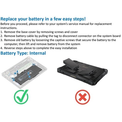 Dell 3-cell 42 Wh Lithium Ion Replacement Battery for Select Laptops 2