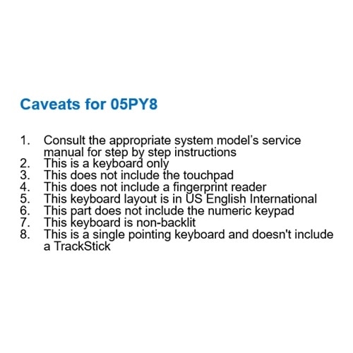 Dell English-International Non-Backlit Keyboard with 74-keys 3