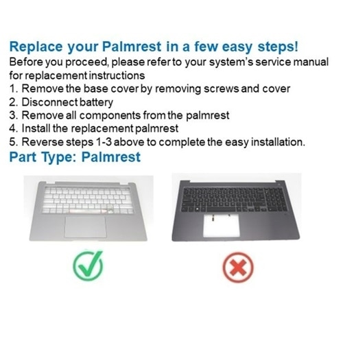 Assemblage du repose-poignets Dell avec carte fille, antenne et pavé tace   2